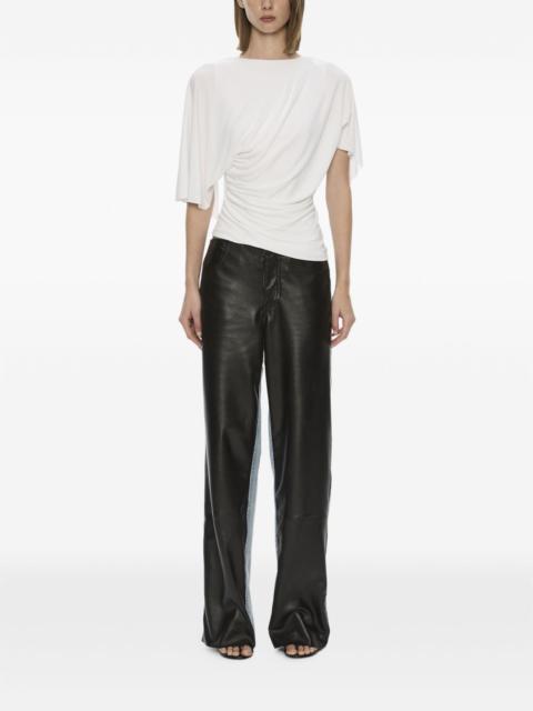 CHRISTOPHER ESBER Troy Deconstruct leather jeans