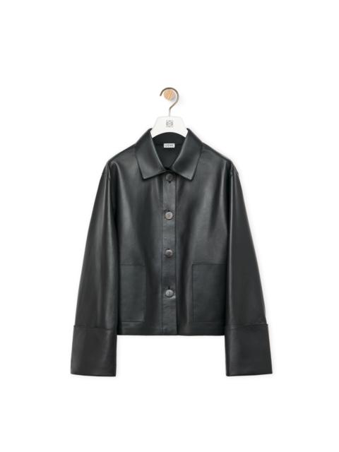 Turn-up jacket in nappa lambskin