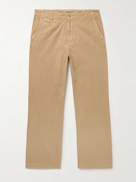 AURALEE Straight-Leg Cotton-Twill Trousers