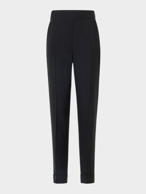 AKRIS Cuffed Wool-Blend Trousers