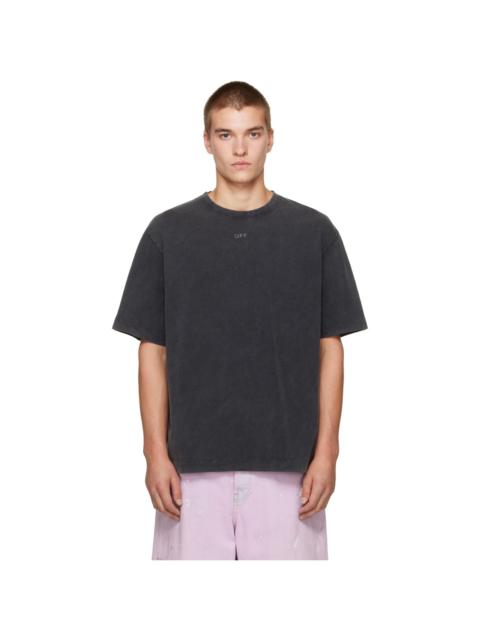 Off-White Black Swimming Face Skate S/S T-shirt