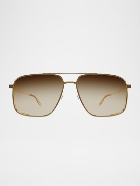 BARTON PERREIRA x 007 Men's Scaramanga Titanium Aviator Sunglasses