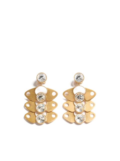 Valentino Pages earrings in metal and crystal