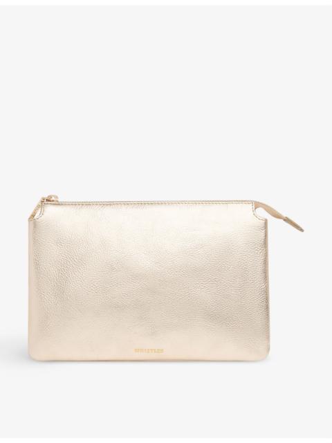 WHISTLES Elita leather clutch bag