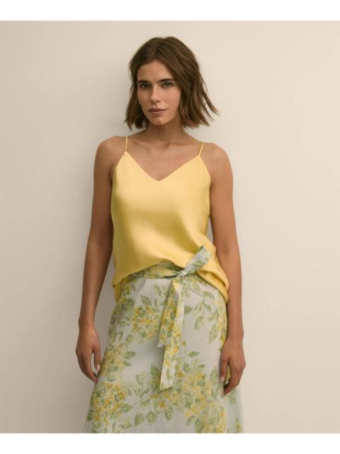 Brooks Brothers V-Neck Cami in Washable Silk Charmeuse