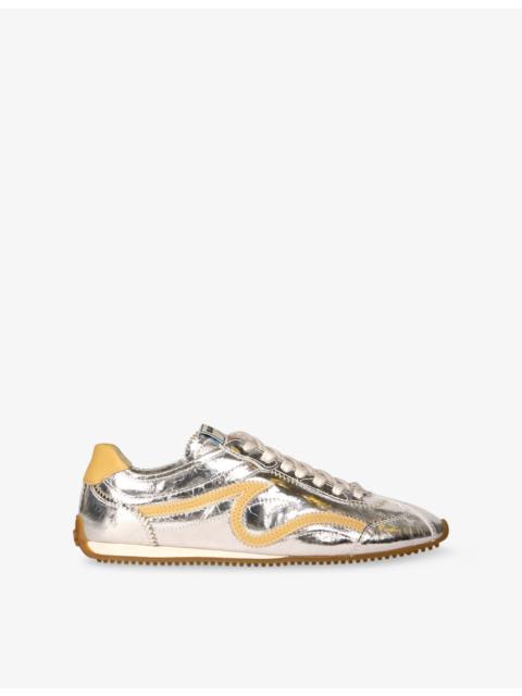 Sandro LightWave Metallic-Leather Trainers