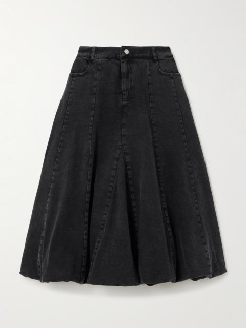 Sea Elle Paneled Denim Midi Skirt