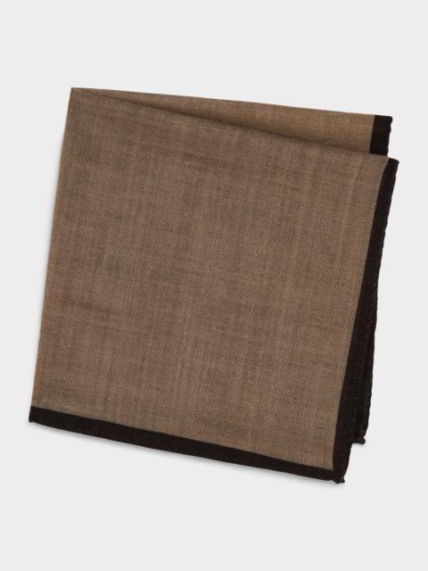 TODD SNYDER Italian Tipped Wool Pocket Square