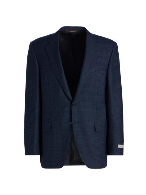 Canali Men's Siena Stepweave Wool Sport Coat - Dark Blue