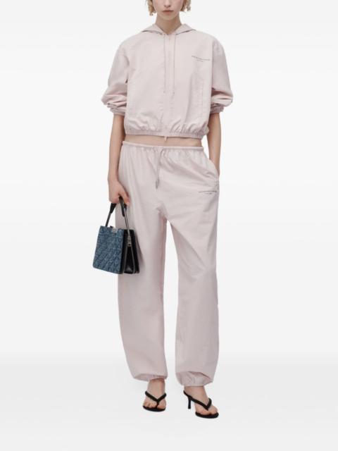 Alexander Wang mid-rise track pants w/ rhinestone drawcord