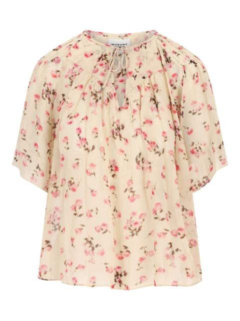 Isabel Marant floral tie blouse