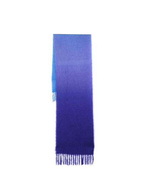 gradient-effect mohair-blend scarf