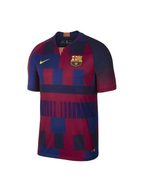 Nike Nike FC Barcelona 20th Anniversary Home Stadium Soccer Jersey 'Red Blue' 943025-456