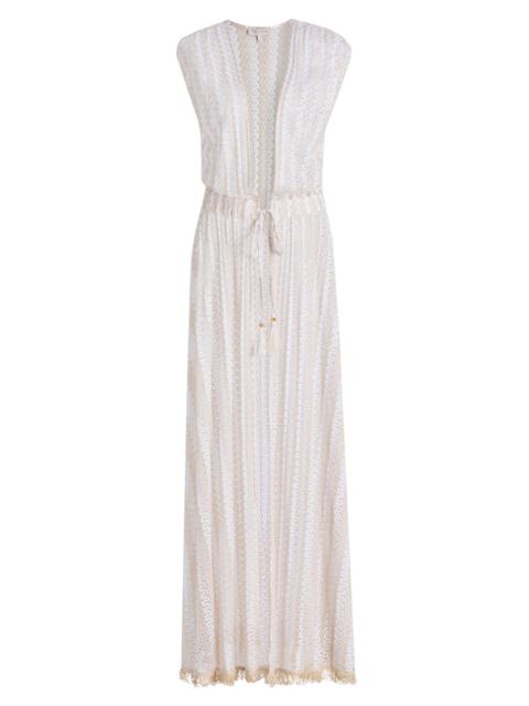 RAMY BROOK Women's Katherine Swirl Cover-Up Maxi Dress - White Metallic Zigzag