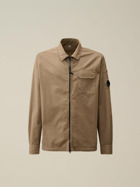 Organic Gabardine Zipped Overshirt