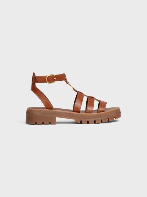 CELINE CLEA TRIOMPHE GLADIATOR CHUNKY SANDAL in Vegetable - Tanned Calfskin