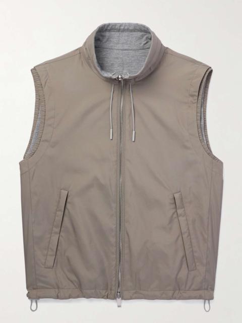 Reversible Shell and Cashmere, Cotton and Silk-Blend Gilet