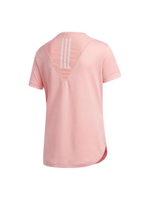 adidas (WMNS) adidas Training 3-Stripes Tee HEAT.RDY Pink FK9619