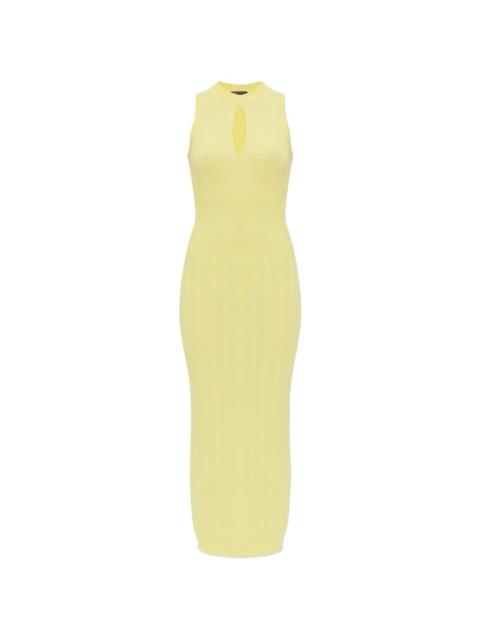 Balmain keyhole ribbed dress