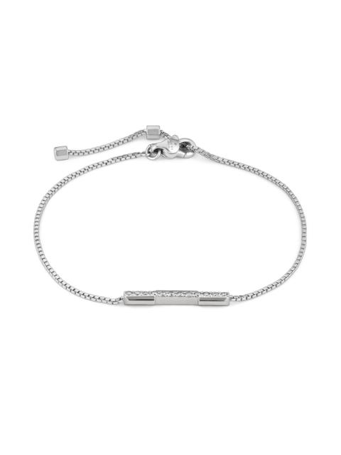 GUCCI Women's Link To Love 18K White Gold & 0.13 TCW Diamond Bracelet - White Gold