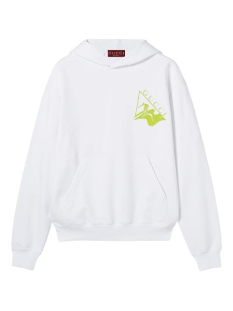 GUCCI logo-print cotton hoodie