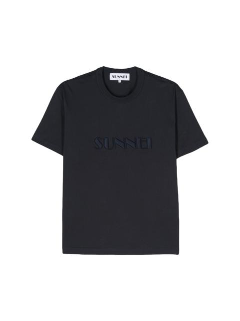 SUNNEI embroidered-logo organic-cotton T-shirt