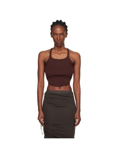 Rick Owens DRKSHDW Burgundy Concordians Basic Rib Tank Top