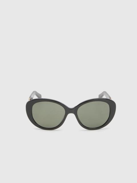 KAREN MILLEN Squared Gold Detail Sunglasses
