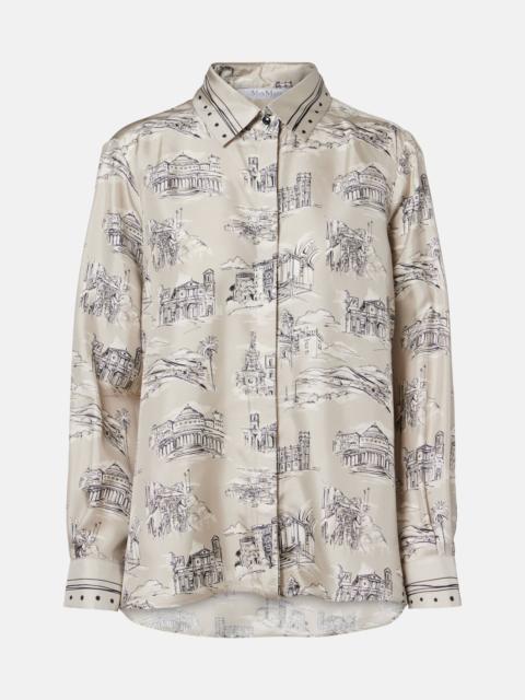 Max Mara Fado printed silk shirt