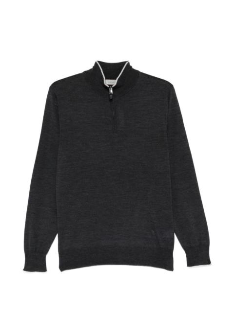 Canali zip-fastening sweater