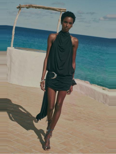 De La Vali VIDA MINI DRESS IN BLACK SPANDEX JERSEY