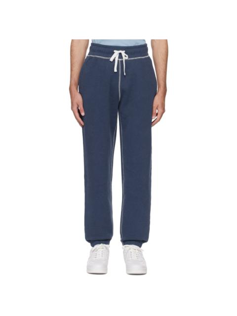 Sunspel Navy Relaxed-Fit Sweatpants