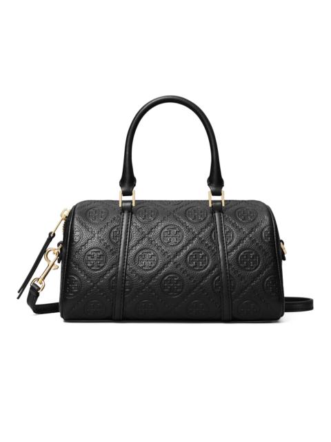 TORY BURCH Women's T Monogram Pebble Top Handle Barrel Bag - Black