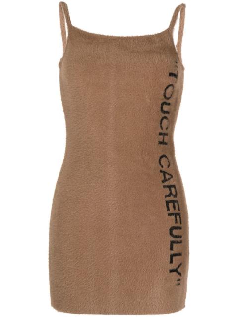Off-White Quote pencil mini dress