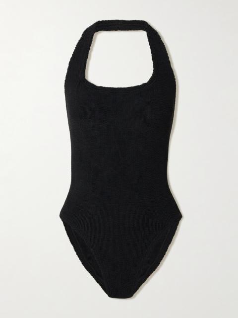 Hunza G Sandy Original Crinkle Halterneck Swimsuit