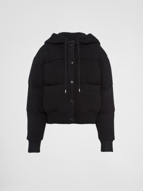 Wool and cashmere down jacket