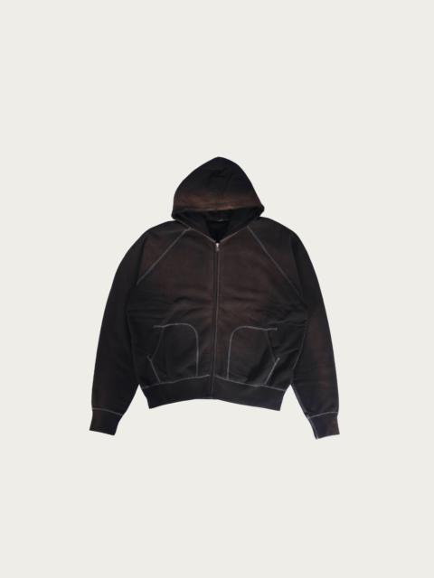 HERILL Zip Up Hooded Sweatshirt - Black