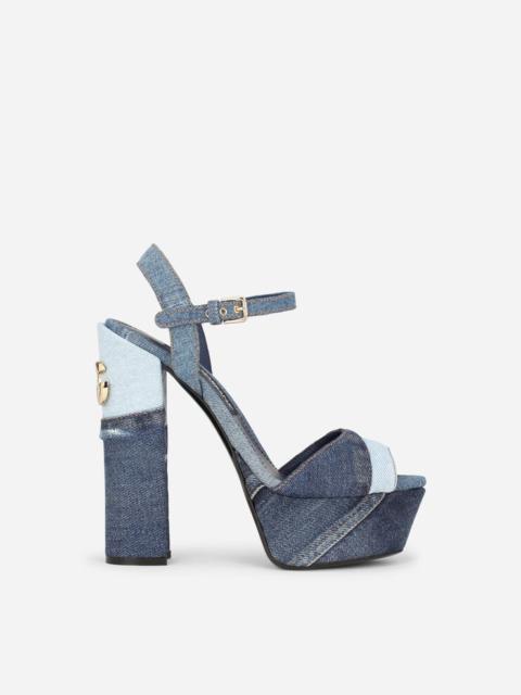 Dolce & Gabbana Patchwork denim platform sandals