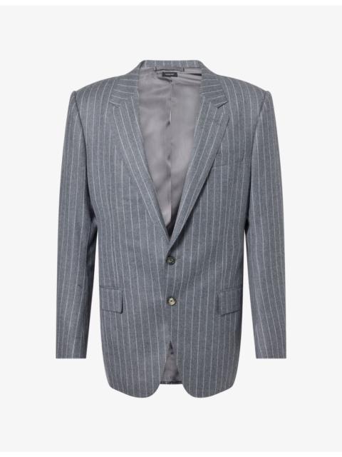 TOM FORD Pinstripe Single-Breasted Suit Wool Blazer