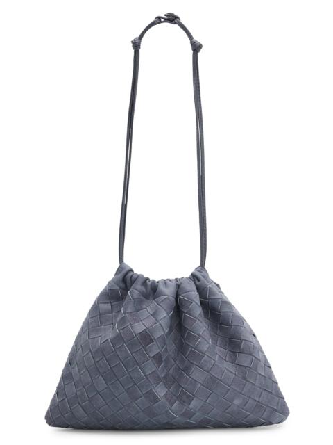 Bottega Veneta Women's Dustbag Medium Intrecciato Suede Shoulder Bag - Cloudy Indigo