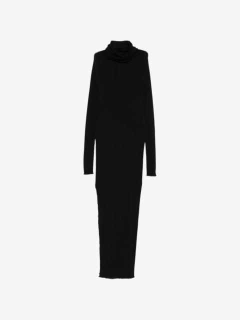 Rick Owens ribbed side-slit maxi dress