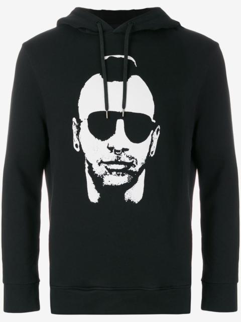 Neil Barrett face print hoodie
