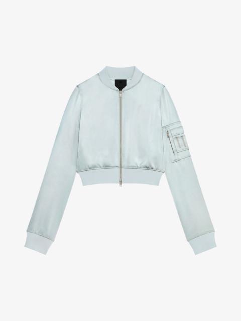 Givenchy CROPPED BOMBER IN SATIN