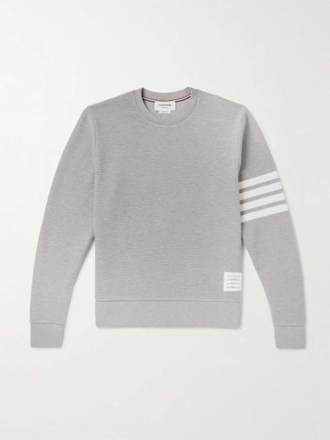 Striped Ribbed Cotton-Jersey Sweatshirt