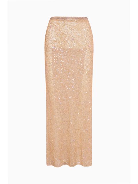 LoveShackFancy Lyndy Sequin Maxi Skirt