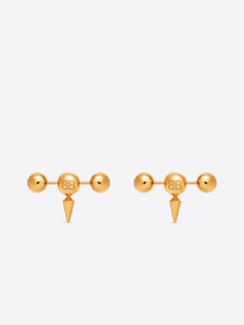BALENCIAGA Women's Force Bar Earrings in Gold