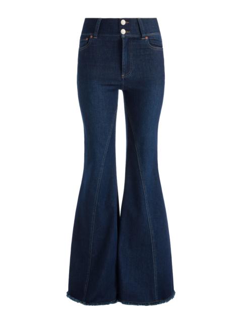 BEAUTIFUL HIGH RISE RUFFLE HEM JEAN