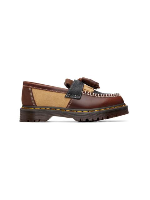 Dr. Martens Brown & Beige Adrian PWRK Tassel Loafers