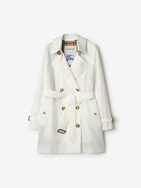 Burberry Short Tropical Gabardine Kensington Trench Coat