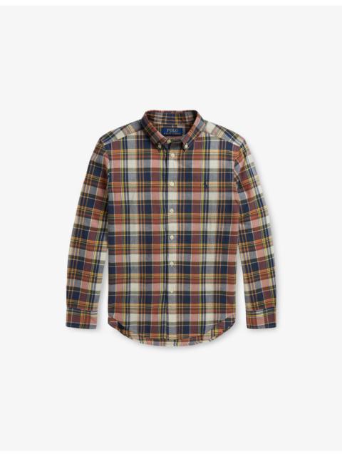 Polo Ralph Lauren Boys' Checked Logo-Embroidered Cotton Sport Shirt